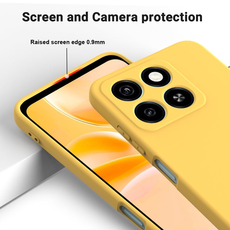 For ZTE Blade A55 / A35 Solid Color Liquid Silicone Dropproof Full Coverage Phone Case