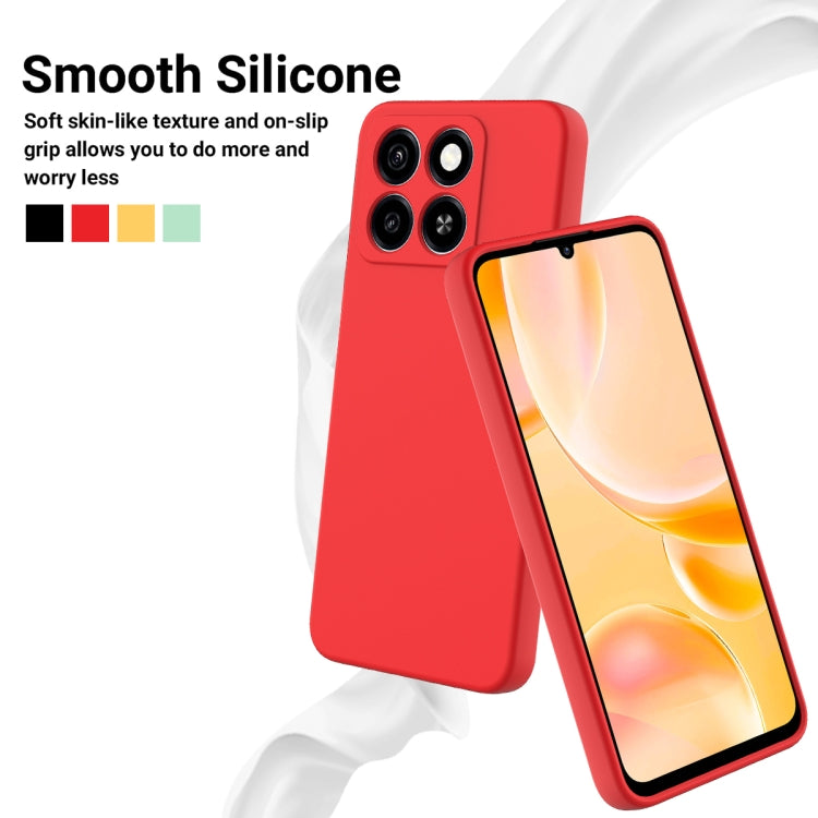 For ZTE Blade A55 / A35 Solid Color Liquid Silicone Dropproof Full Coverage Phone Case