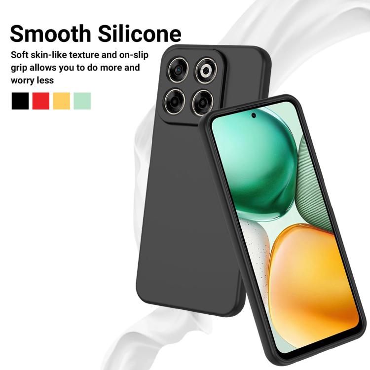 For ZTE Axon 70 / Blade V70 Solid Color Liquid Silicone Dropproof Full Coverage Phone Case
