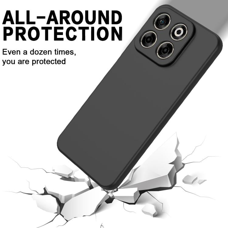 For ZTE Axon 70 / Blade V70 Solid Color Liquid Silicone Dropproof Full Coverage Phone Case