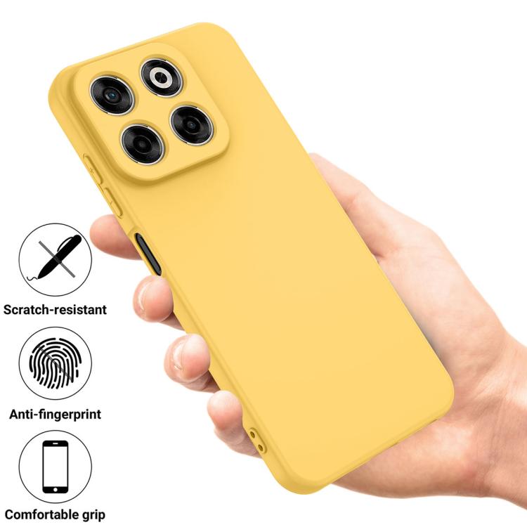 For ZTE Axon 70 / Blade V70 Solid Color Liquid Silicone Dropproof Full Coverage Phone Case