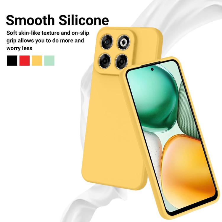 For ZTE Axon 70 / Blade V70 Solid Color Liquid Silicone Dropproof Full Coverage Phone Case