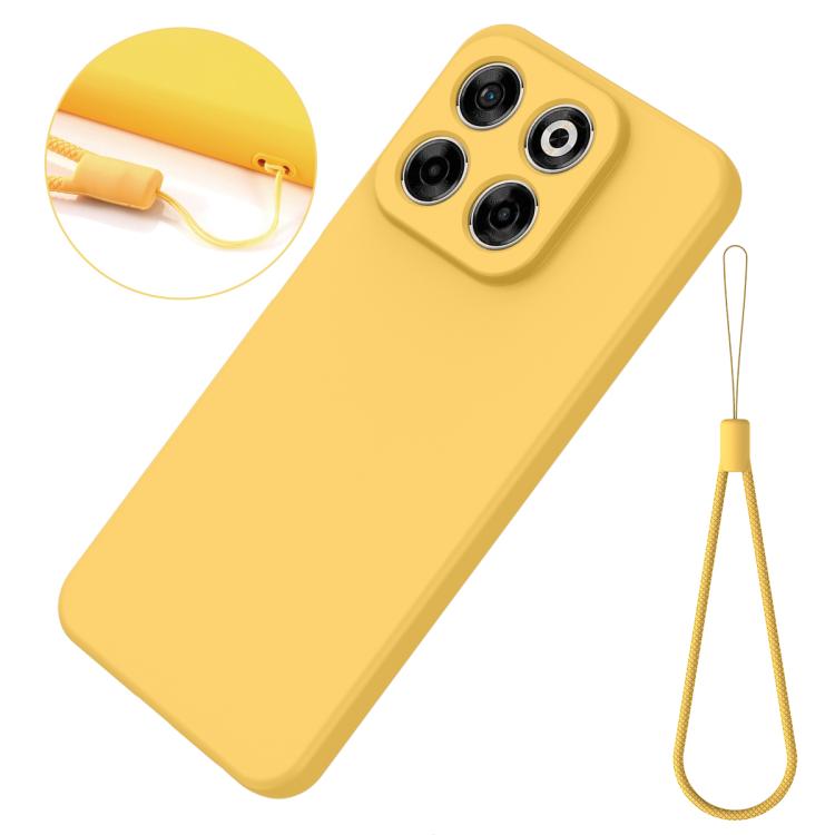 For ZTE Axon 70 / Blade V70 Solid Color Liquid Silicone Dropproof Full Coverage Phone Case