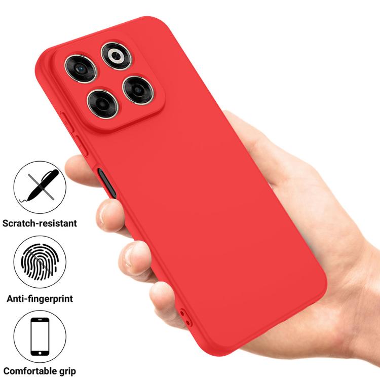 For ZTE Axon 70 / Blade V70 Solid Color Liquid Silicone Dropproof Full Coverage Phone Case
