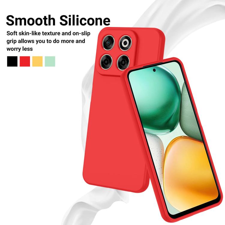 For ZTE Axon 70 / Blade V70 Solid Color Liquid Silicone Dropproof Full Coverage Phone Case