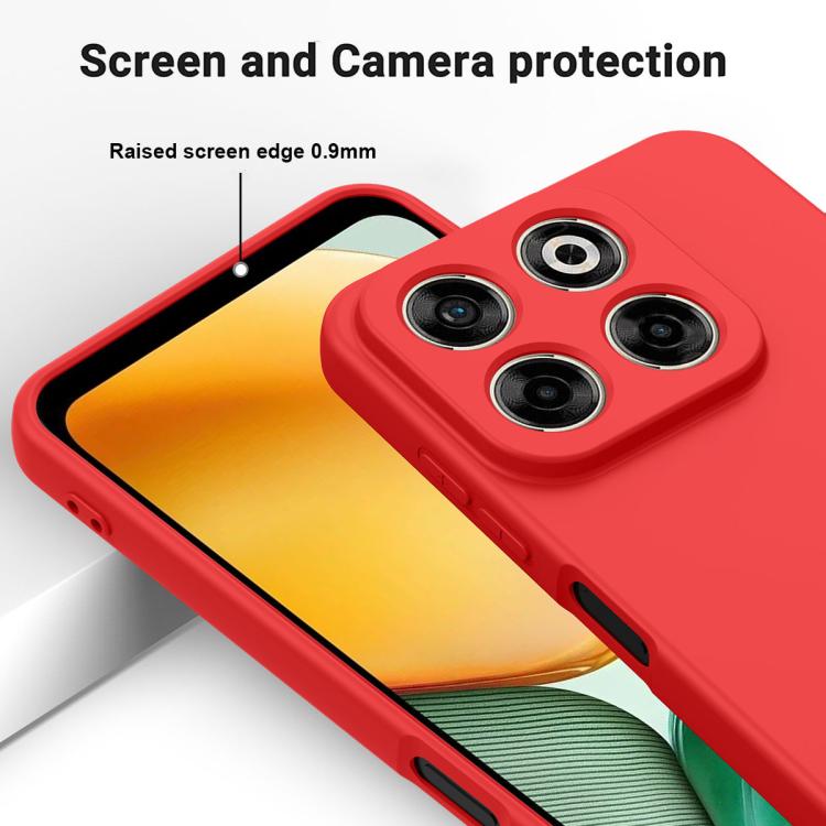 For ZTE Axon 70 / Blade V70 Solid Color Liquid Silicone Dropproof Full Coverage Phone Case