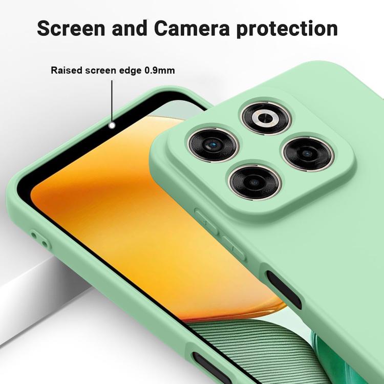 For ZTE Axon 70 / Blade V70 Solid Color Liquid Silicone Dropproof Full Coverage Phone Case
