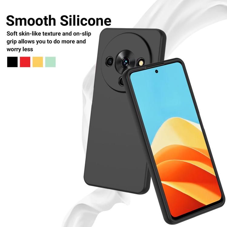 For ZTE Blade A76 5G Solid Color Liquid Silicone Dropproof Full Coverage Phone Case