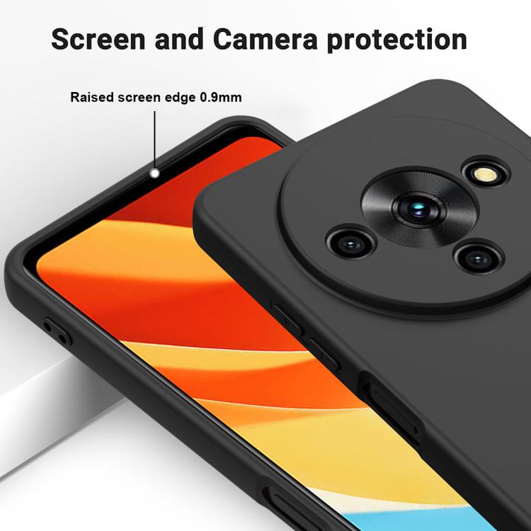For ZTE Blade A76 5G Solid Color Liquid Silicone Dropproof Full Coverage Phone Case