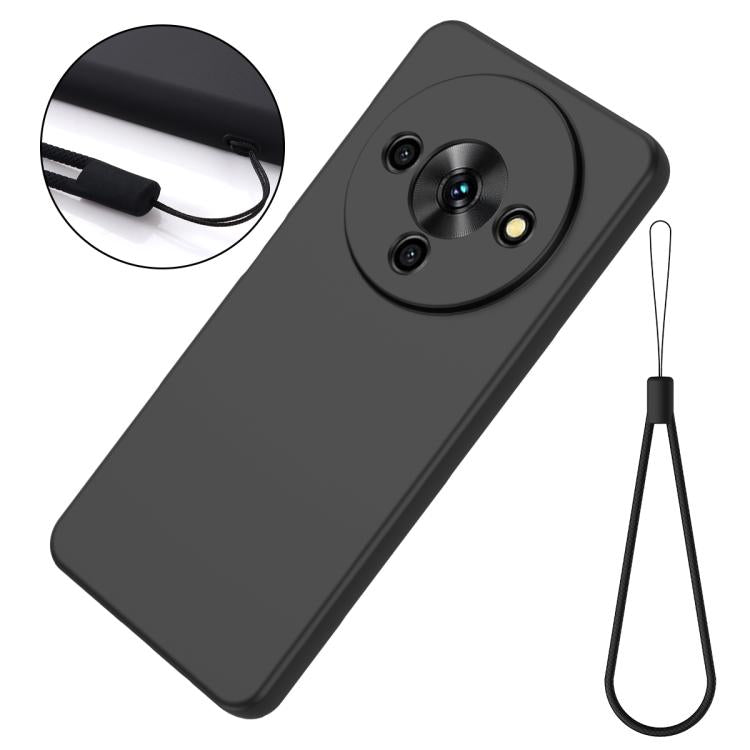 For ZTE Blade A76 5G Solid Color Liquid Silicone Dropproof Full Coverage Phone Case
