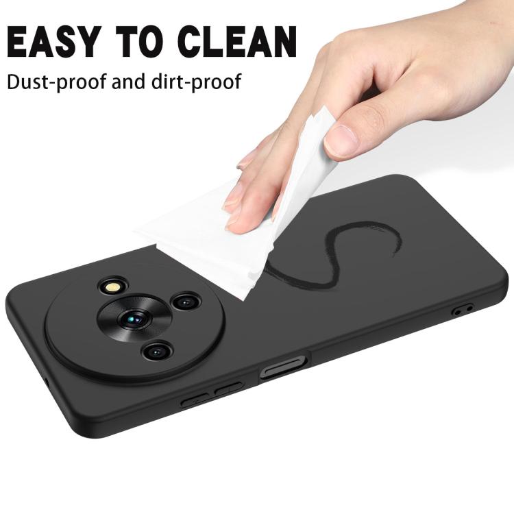 For ZTE Blade A76 5G Solid Color Liquid Silicone Dropproof Full Coverage Phone Case