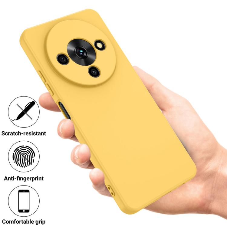 For ZTE Blade A76 5G Solid Color Liquid Silicone Dropproof Full Coverage Phone Case