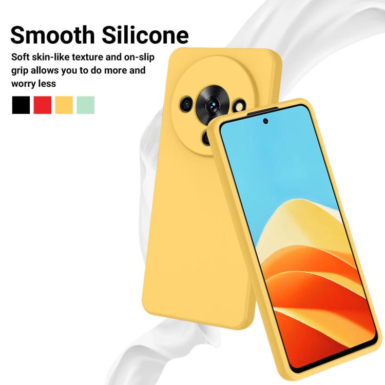 For ZTE Blade A76 5G Solid Color Liquid Silicone Dropproof Full Coverage Phone Case
