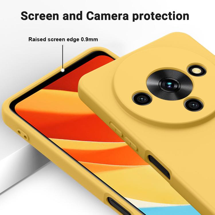 For ZTE Blade A76 5G Solid Color Liquid Silicone Dropproof Full Coverage Phone Case