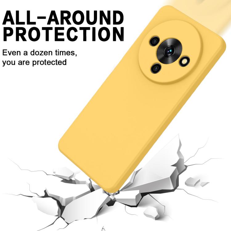 For ZTE Blade A76 5G Solid Color Liquid Silicone Dropproof Full Coverage Phone Case