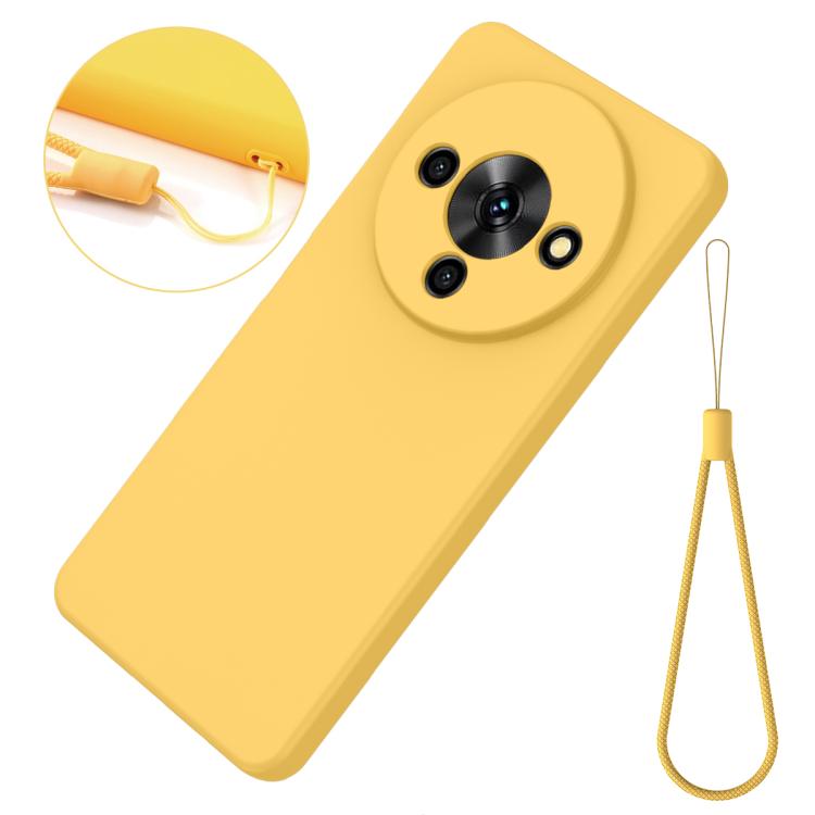 For ZTE Blade A76 5G Solid Color Liquid Silicone Dropproof Full Coverage Phone Case