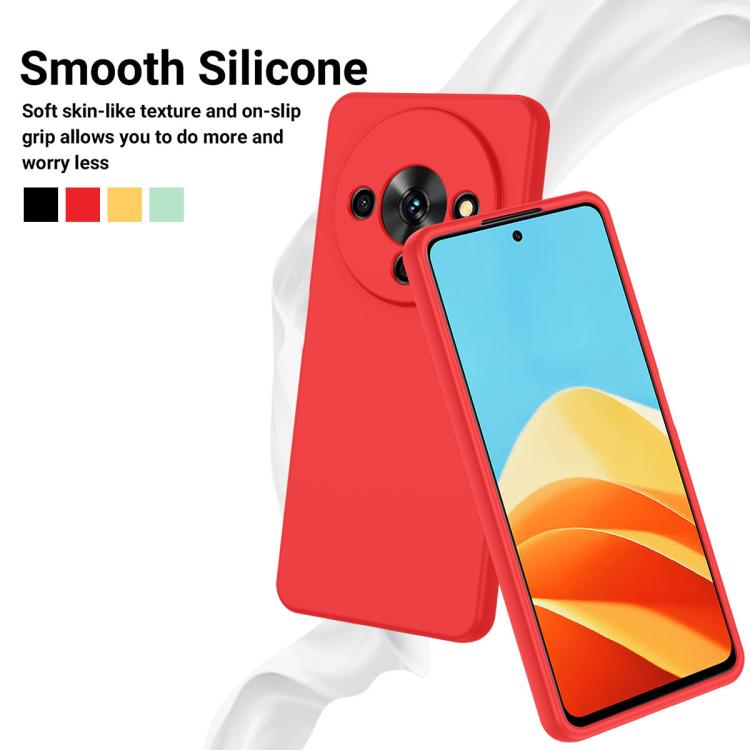 For ZTE Blade A76 5G Solid Color Liquid Silicone Dropproof Full Coverage Phone Case
