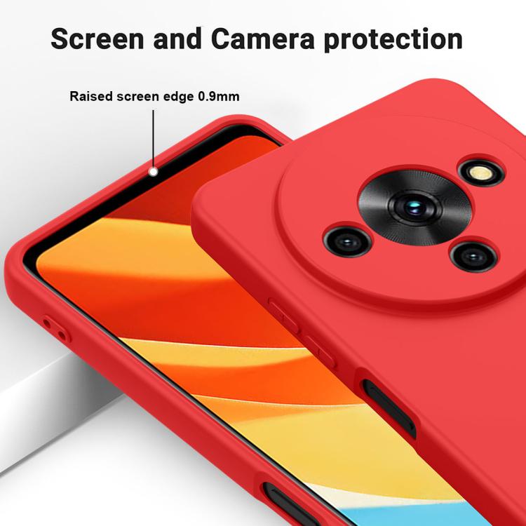 For ZTE Blade A76 5G Solid Color Liquid Silicone Dropproof Full Coverage Phone Case