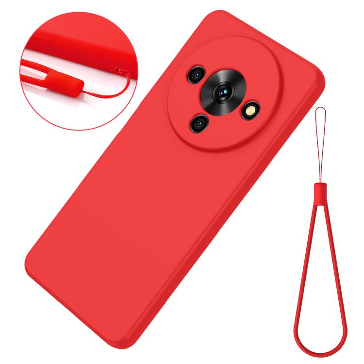 For ZTE Blade A76 5G Solid Color Liquid Silicone Dropproof Full Coverage Phone Case
