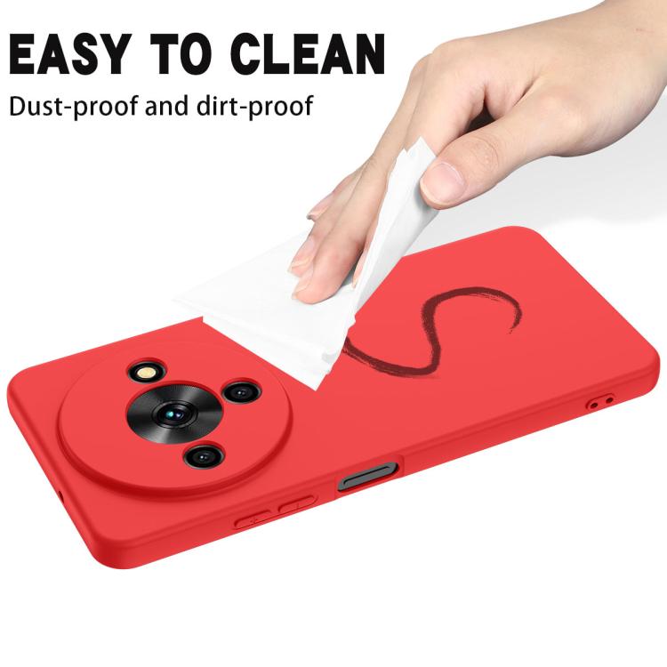 For ZTE Blade A76 5G Solid Color Liquid Silicone Dropproof Full Coverage Phone Case