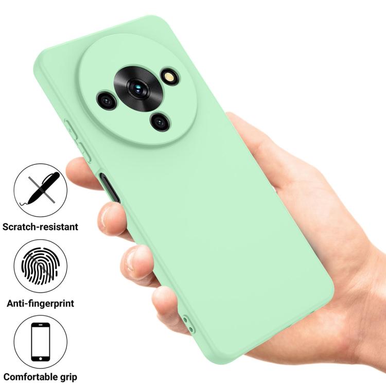 For ZTE Blade A76 5G Solid Color Liquid Silicone Dropproof Full Coverage Phone Case
