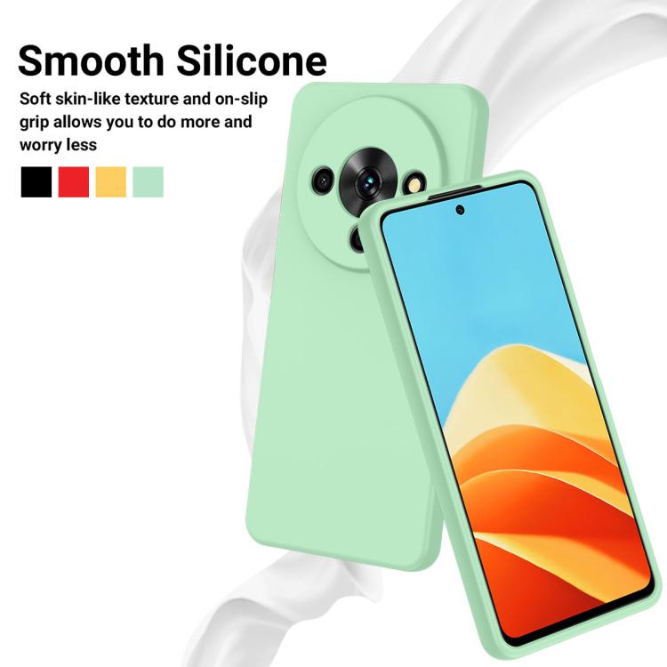 For ZTE Blade A76 5G Solid Color Liquid Silicone Dropproof Full Coverage Phone Case