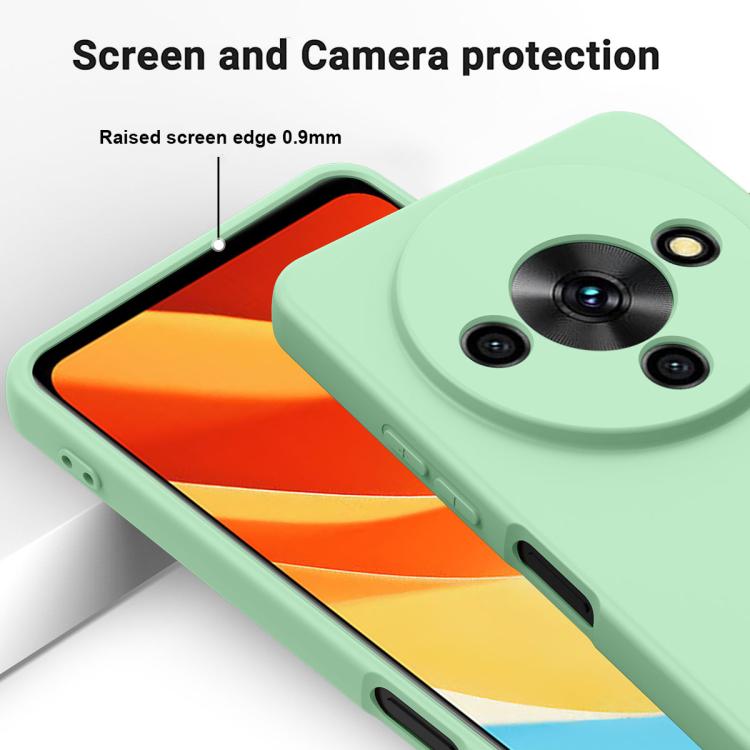 For ZTE Blade A76 5G Solid Color Liquid Silicone Dropproof Full Coverage Phone Case