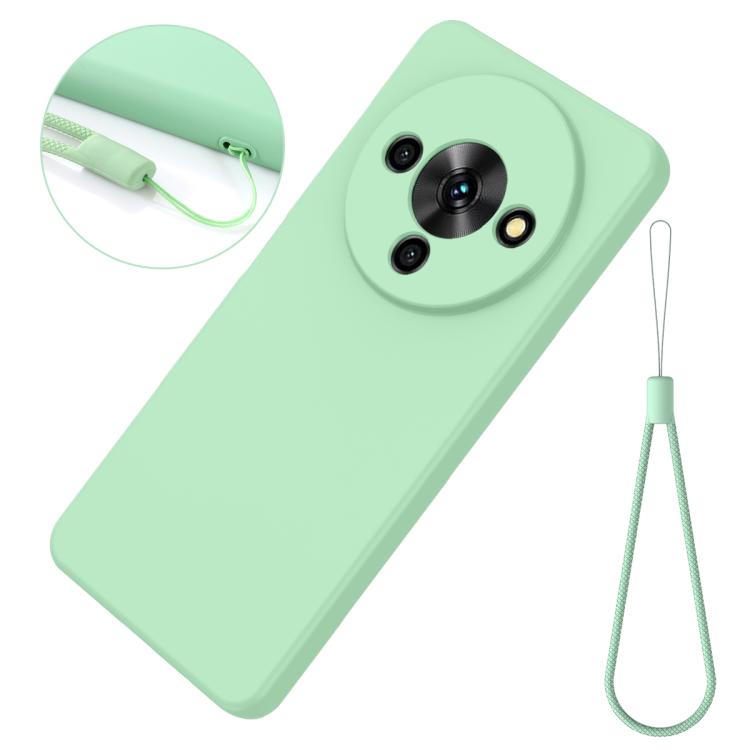 For ZTE Blade A76 5G Solid Color Liquid Silicone Dropproof Full Coverage Phone Case