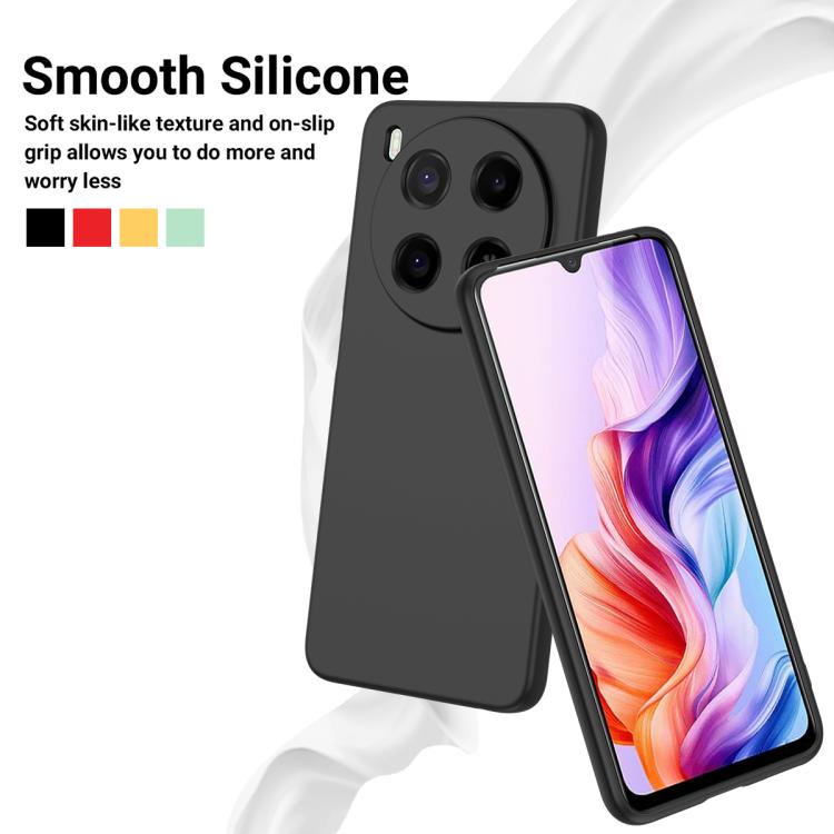 For ZTE Blade V70 Max Solid Color Liquid Silicone Dropproof Full Coverage Phone Case