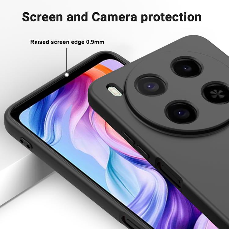For ZTE Blade V70 Max Solid Color Liquid Silicone Dropproof Full Coverage Phone Case