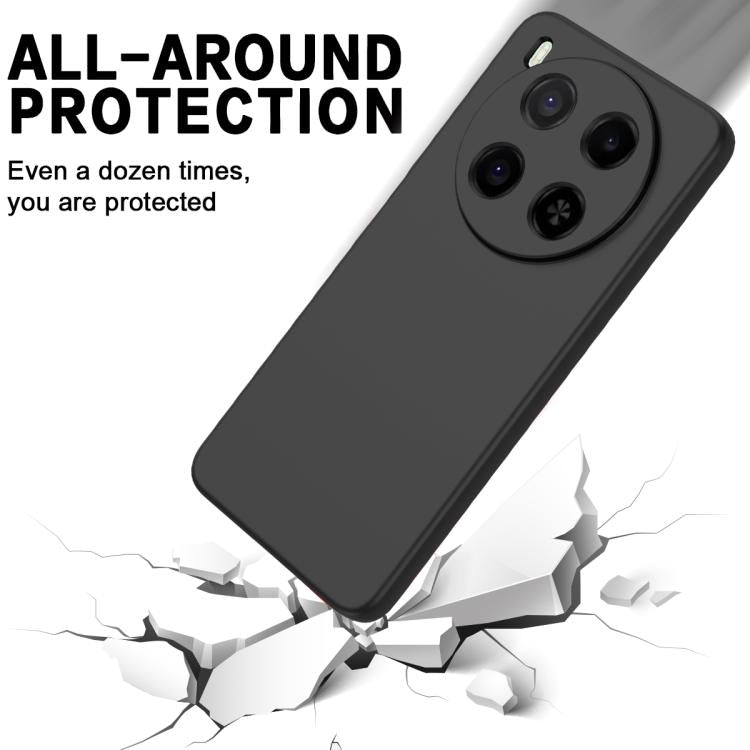 For ZTE Blade V70 Max Solid Color Liquid Silicone Dropproof Full Coverage Phone Case