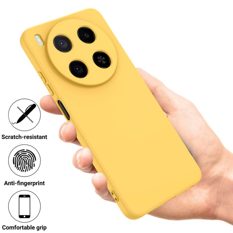 For ZTE Blade V70 Max Solid Color Liquid Silicone Dropproof Full Coverage Phone Case
