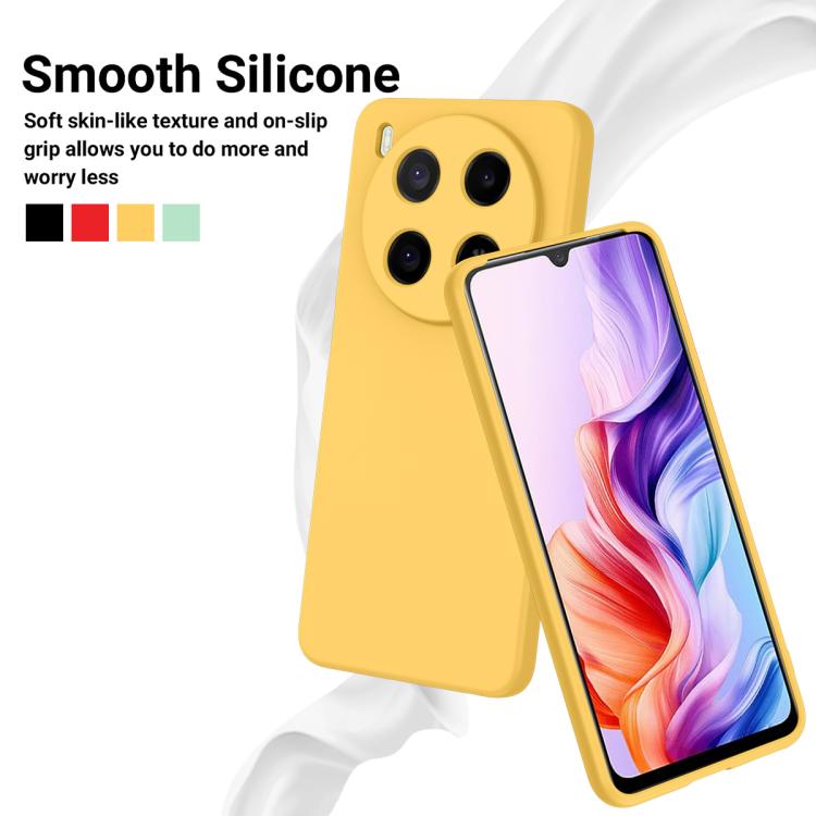 For ZTE Blade V70 Max Solid Color Liquid Silicone Dropproof Full Coverage Phone Case