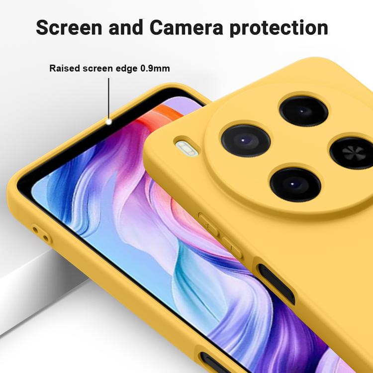For ZTE Blade V70 Max Solid Color Liquid Silicone Dropproof Full Coverage Phone Case