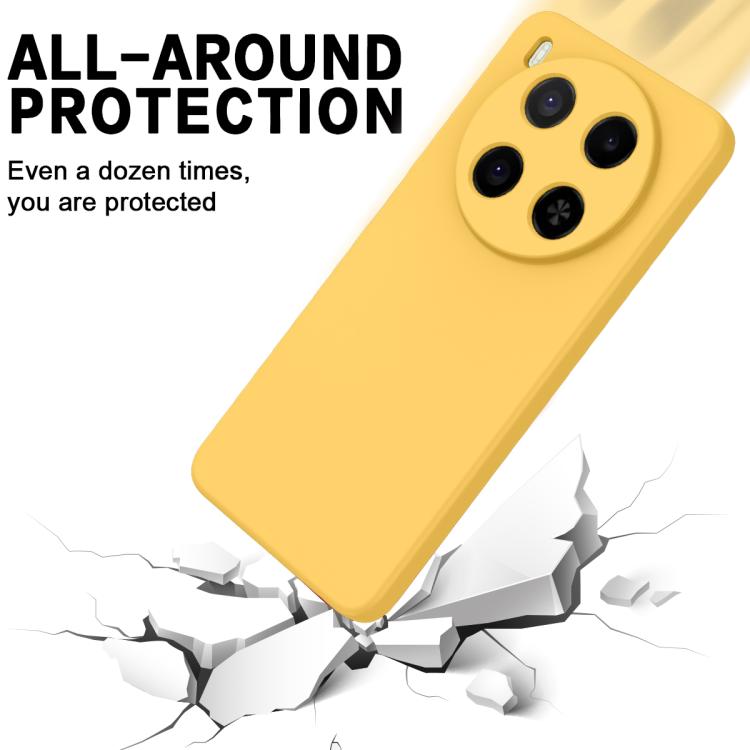 For ZTE Blade V70 Max Solid Color Liquid Silicone Dropproof Full Coverage Phone Case