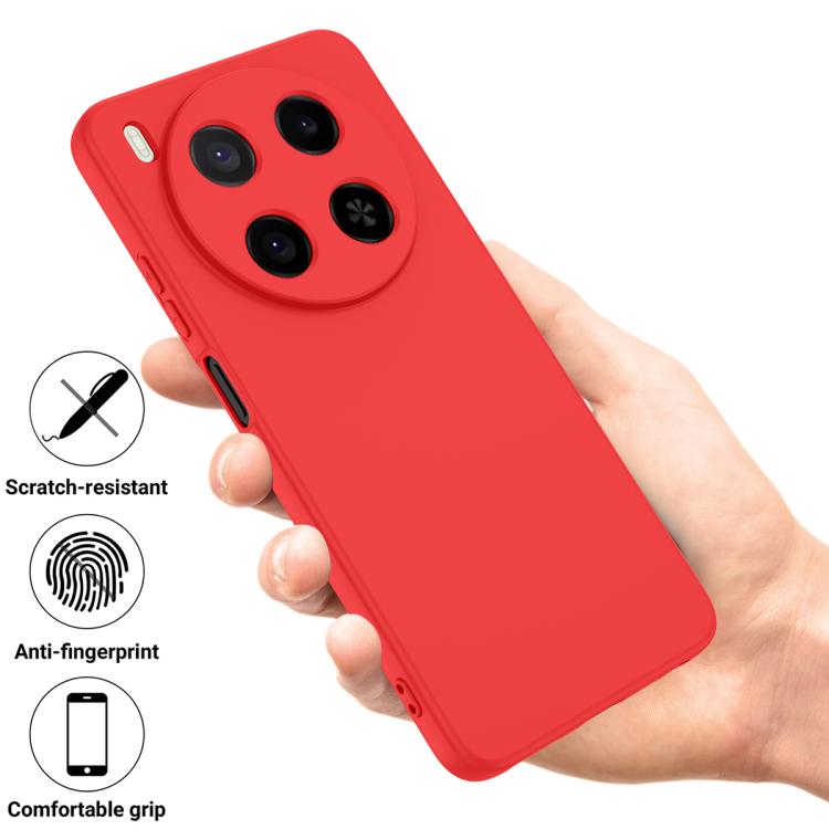 For ZTE Blade V70 Max Solid Color Liquid Silicone Dropproof Full Coverage Phone Case