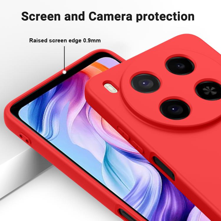 For ZTE Blade V70 Max Solid Color Liquid Silicone Dropproof Full Coverage Phone Case