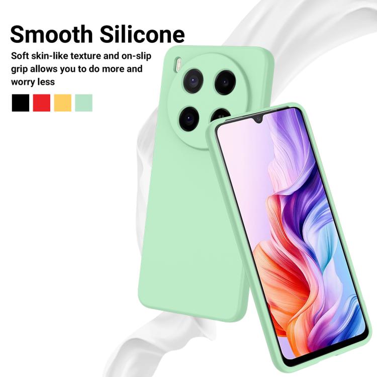 For ZTE Blade V70 Max Solid Color Liquid Silicone Dropproof Full Coverage Phone Case