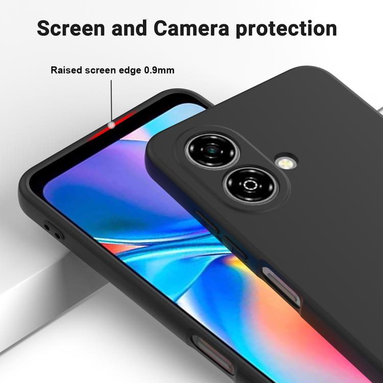 For ZTE Blade A35e 4G Solid Color Liquid Silicone Dropproof Full Coverage Phone Case