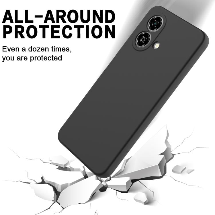 For ZTE Blade A35e 4G Solid Color Liquid Silicone Dropproof Full Coverage Phone Case