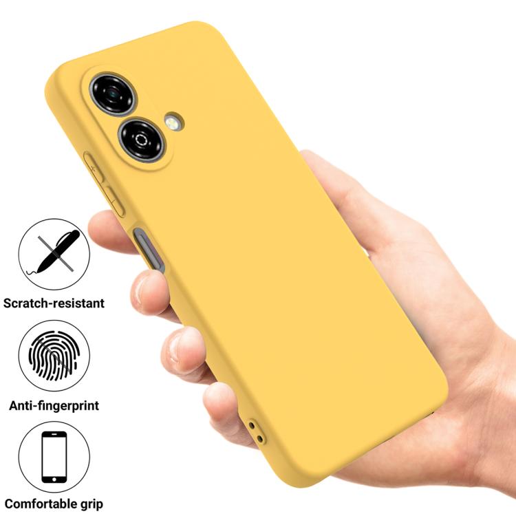 For ZTE Blade A35e 4G Solid Color Liquid Silicone Dropproof Full Coverage Phone Case
