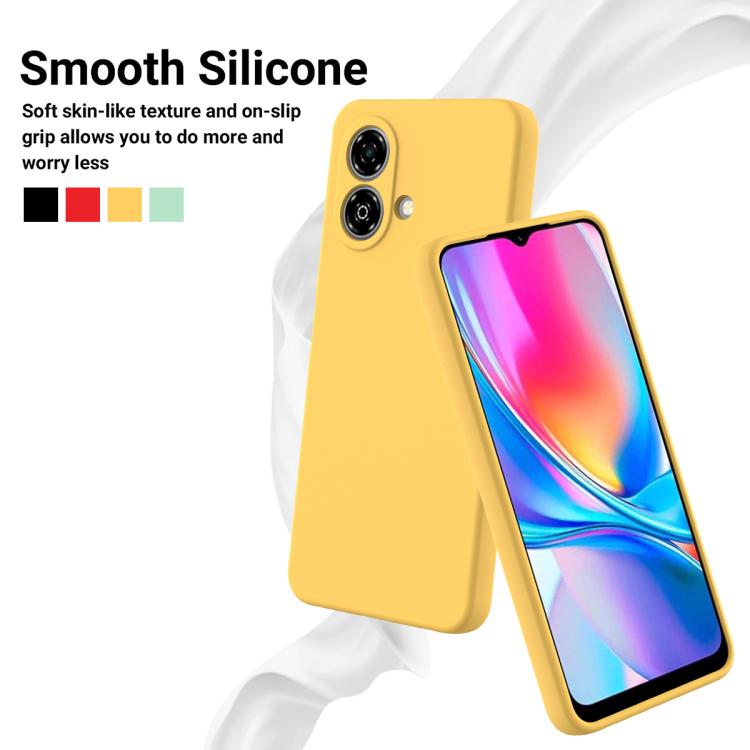For ZTE Blade A35e 4G Solid Color Liquid Silicone Dropproof Full Coverage Phone Case