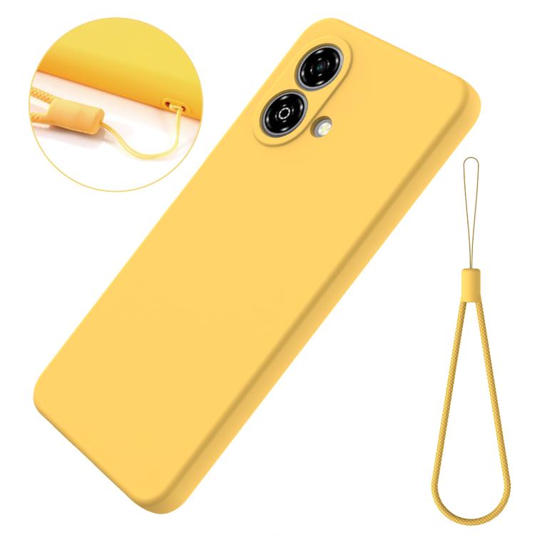 For ZTE Blade A35e 4G Solid Color Liquid Silicone Dropproof Full Coverage Phone Case