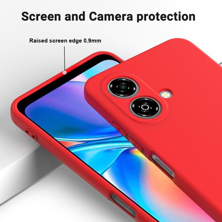 For ZTE Blade A35e 4G Solid Color Liquid Silicone Dropproof Full Coverage Phone Case