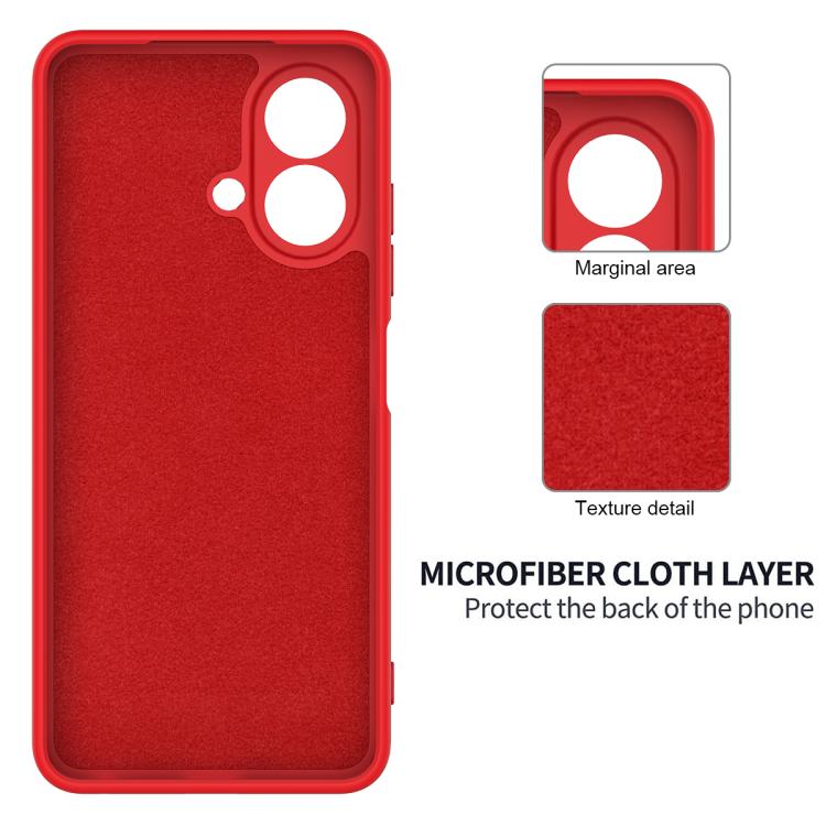For ZTE Blade A35e 4G Solid Color Liquid Silicone Dropproof Full Coverage Phone Case