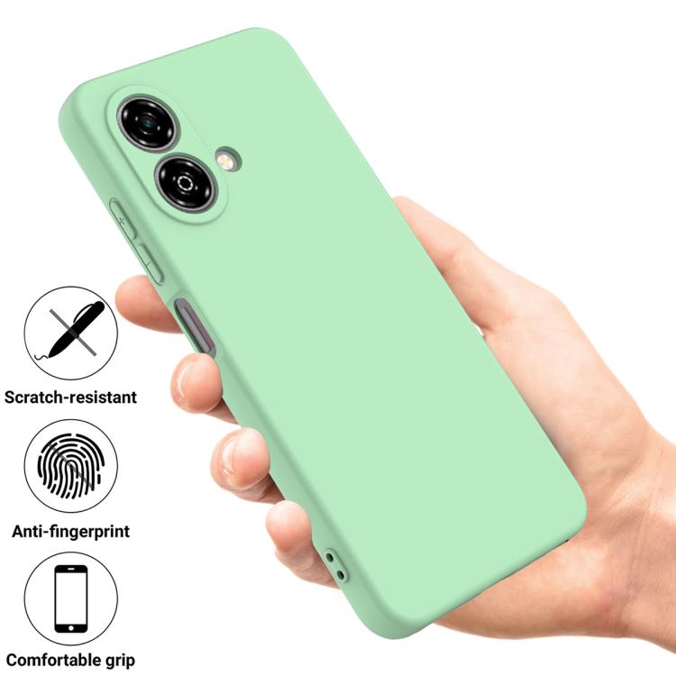 For ZTE Blade A35e 4G Solid Color Liquid Silicone Dropproof Full Coverage Phone Case