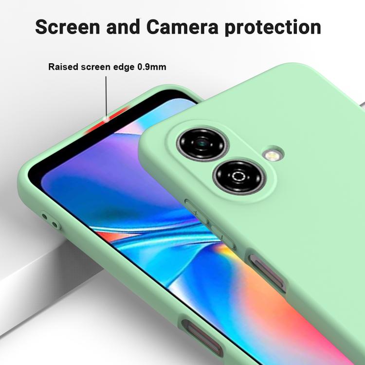 For ZTE Blade A35e 4G Solid Color Liquid Silicone Dropproof Full Coverage Phone Case