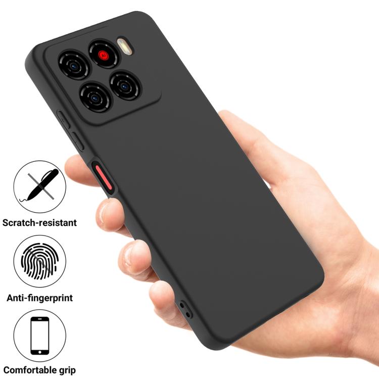 For ZTE Blade A56 4G Solid Color Liquid Silicone Dropproof Full Coverage Phone Case
