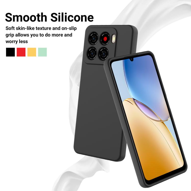 For ZTE Blade A56 4G Solid Color Liquid Silicone Dropproof Full Coverage Phone Case