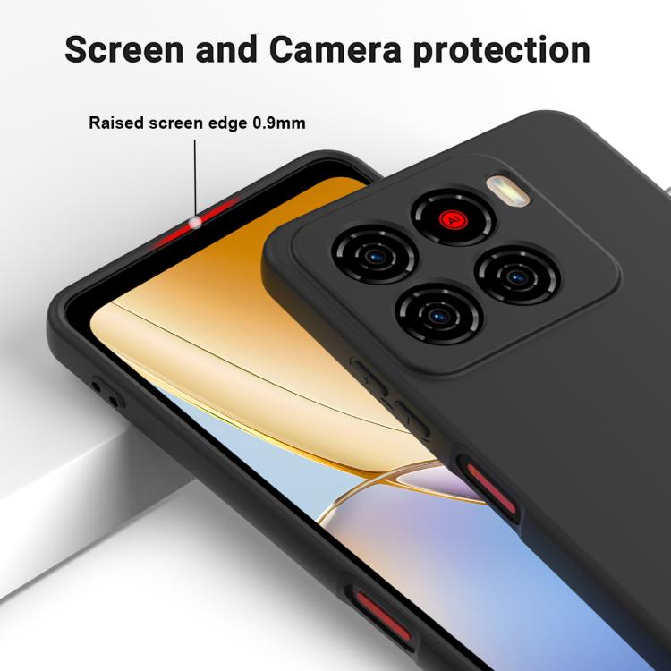 For ZTE Blade A56 4G Solid Color Liquid Silicone Dropproof Full Coverage Phone Case